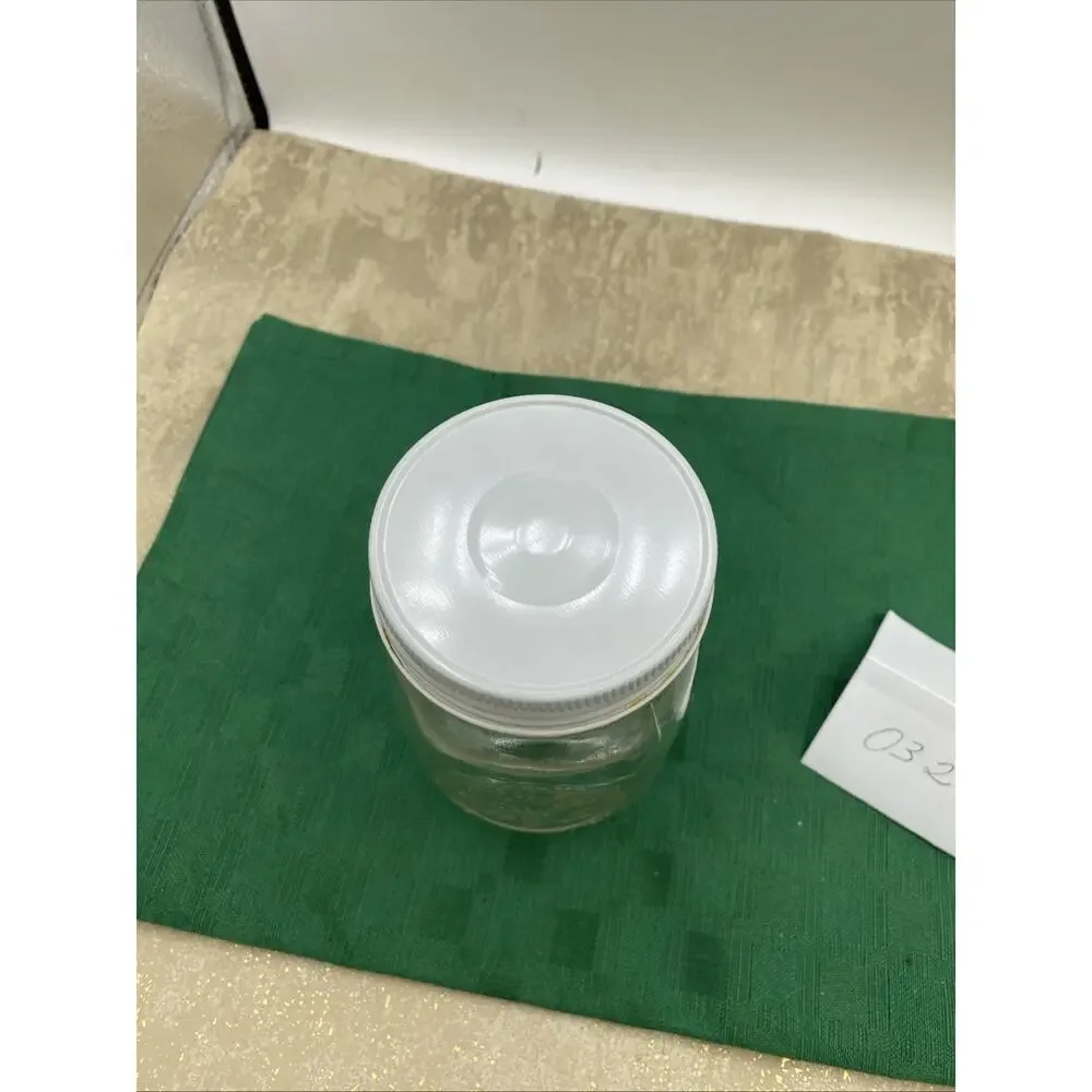 Vtg Embossed Fruit Mason Clear Sculptured Glass Jar Genuine Ball & Lid 5.25” T
